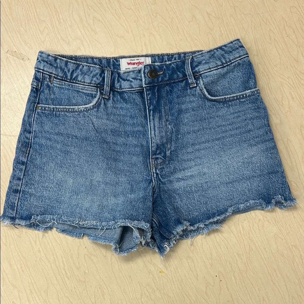 Wrangler Distressed Blue Denim Cutoff Shorts Size 6